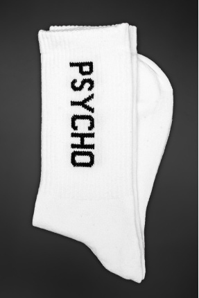 Psycho 3 Çift Unisex Beyaz Çorap Erkek Çorap Kadın Çorap Soket Çorap - CPP0002