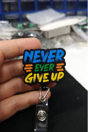 Never Ever Give Up Yoyo Yaka Kartığı Yoyo Kartlık - YOY0113