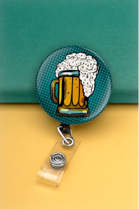 Bira Metal Buton Yoyo Yaka Kartığı Kart Tutucu Yoyo Kartlık - MBY0027