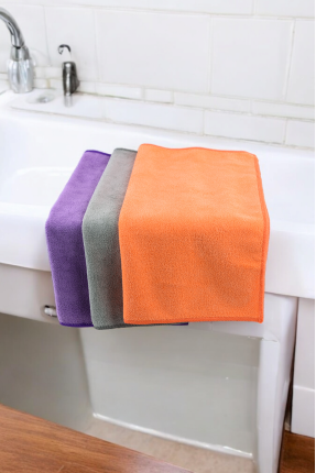 Mikrofiber 40x40cm 3lü Simli Halı Koltuk Mutfak Banyo Zor Kir Telli Temizlik Bezi - TTT0002