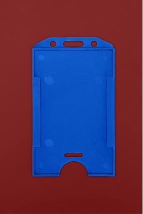 Mavi Dikey Kart Kabı Kart Kılıfı Yaka Kartı Kart Koruyucu - KRT0022