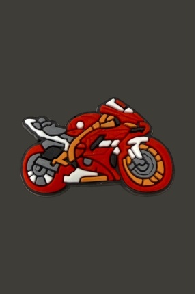 Kırmızı Yarış Motoru Racing Motor Terlik Süsü Charm Terlik Aksesuarı - CRS0772