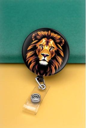 Aslan Buton Yoyo Yaka Kartığı Kart Tutucu Yoyo Kartlık - MBY0063