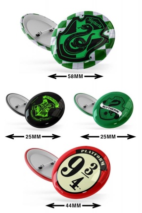 Harry Potter Slytherin 4 Lü İğneli Buton Rozet Broş Çanta Rozeti - BTT0002