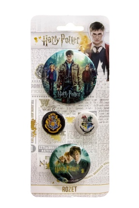 Harry Potter Resimli 4 Lü İğneli Buton Rozet Broş Çanta Rozeti - BTT0003