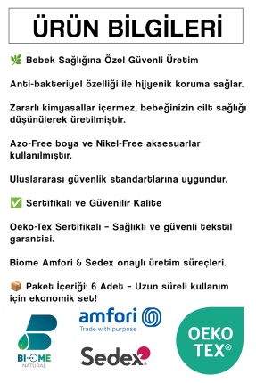 Anti Bakteriyel 6lı Set Erkek Bebek ABS Kaydırmaz Pamuklu Bebek Çorabı - BCP0001