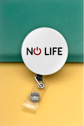 No Life Metal Buton Yoyo Yaka Kartığı Kart Tutucu Yoyo Kartlık - MBY0074