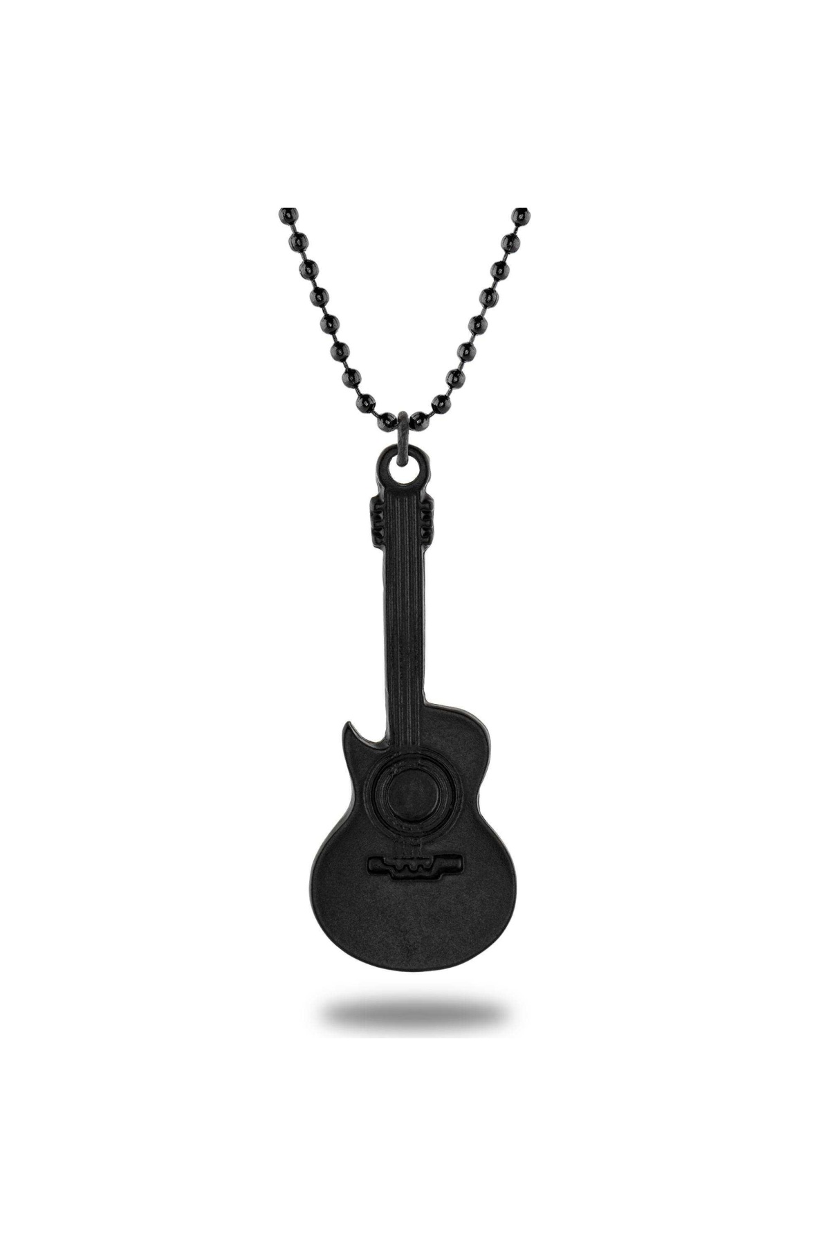 Mat Siyah Klasik Gitar Kolye - CAZ0232