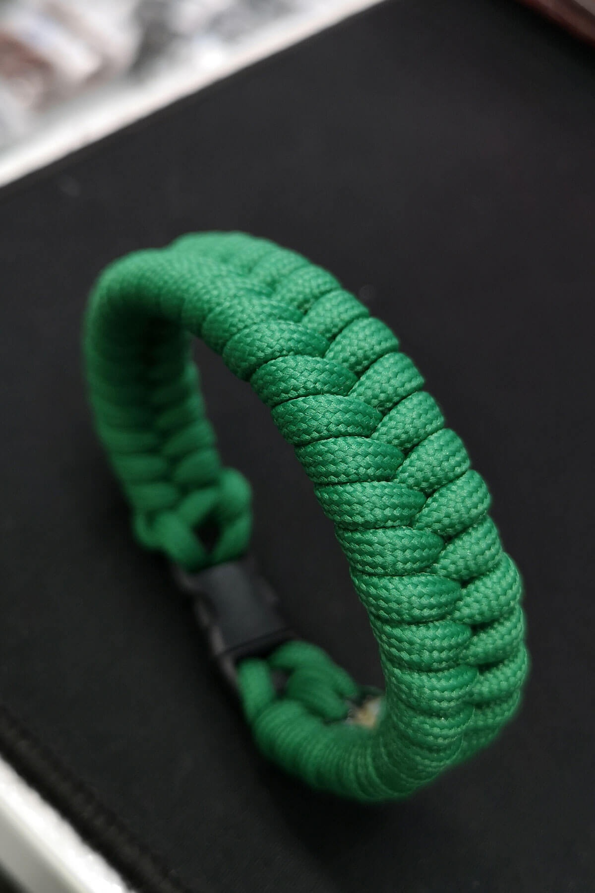 Açık Yeşil Survival Paracord Erkek Bileklik - PAR0127