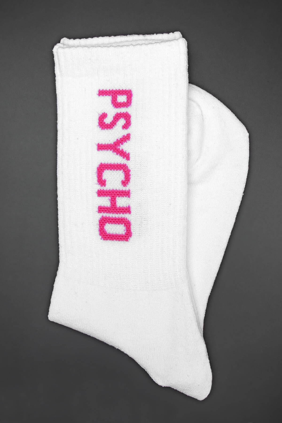 Psycho 3 Çift Unisex Beyaz Çorap Erkek Çorap Kadın Çorap Soket Çorap - CPP0002
