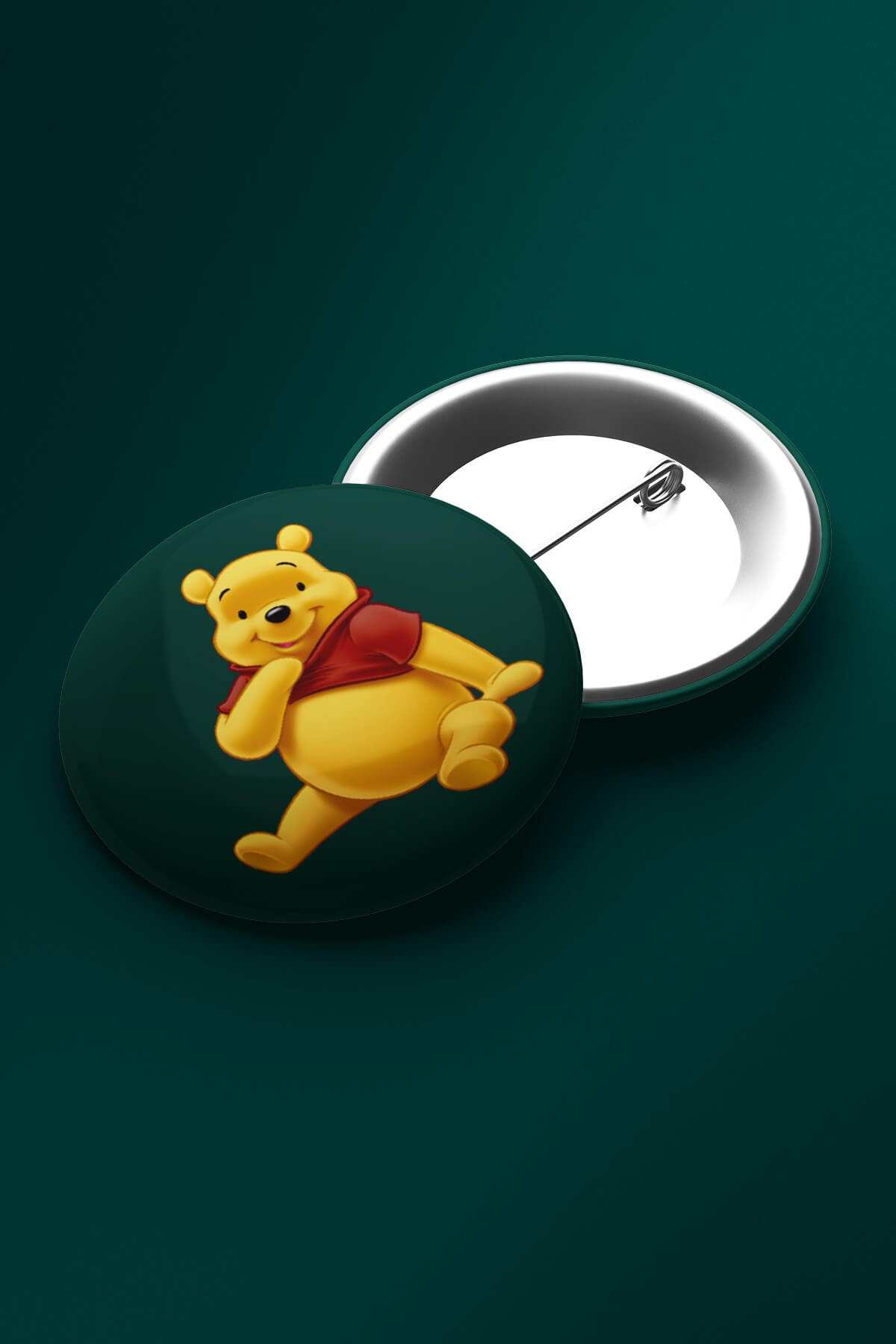 Winnie The Pooh İğneli Buton Rozet Boyun Askısı Rozeti Broş Çanta Rozeti - BTR0005