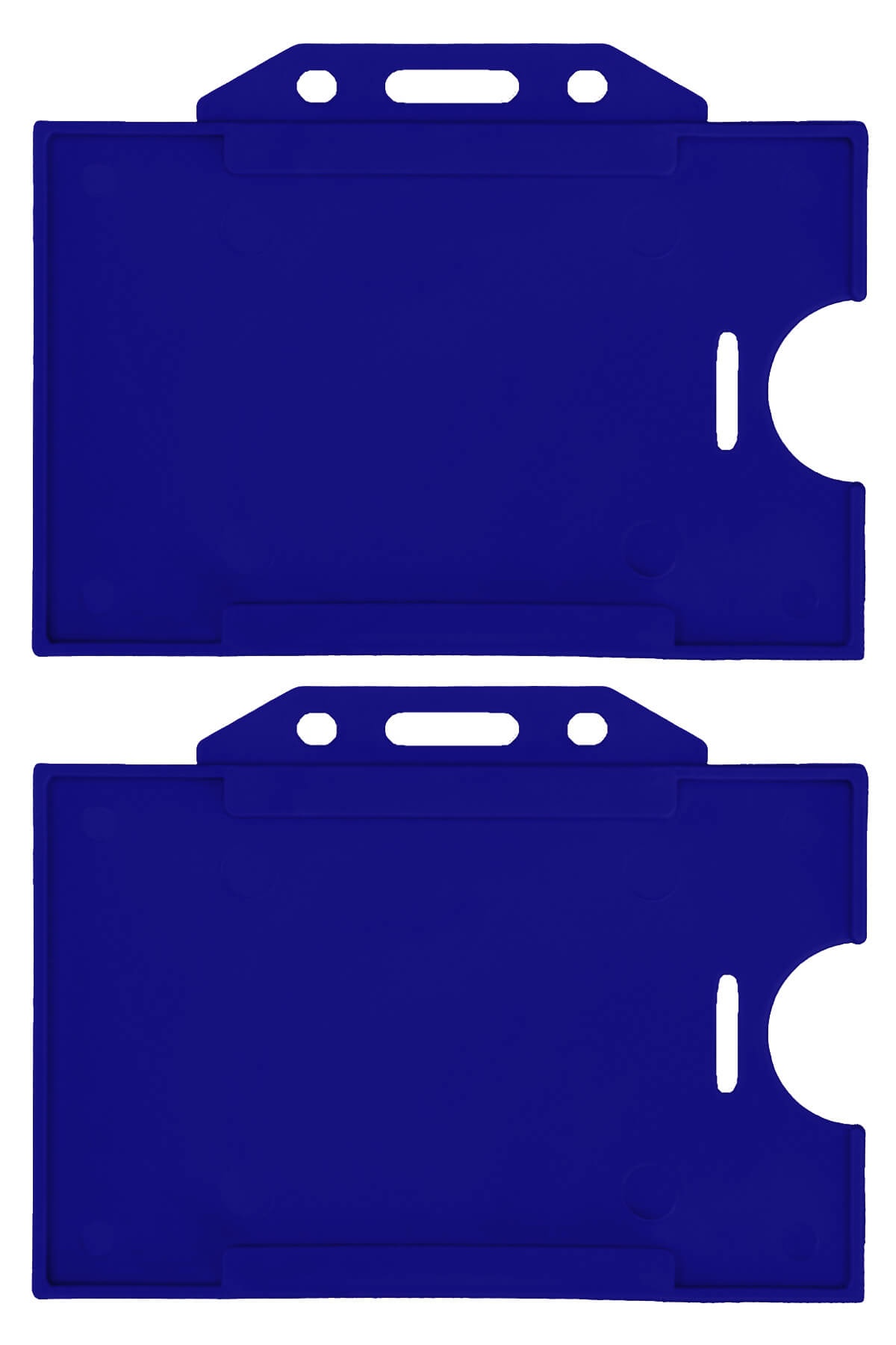 2 Adet Koyu Mavi Lacivert Yatay Kart Kabı Kart Kılıfı Yaka Kartı Kart Koruyucu - KRR0007