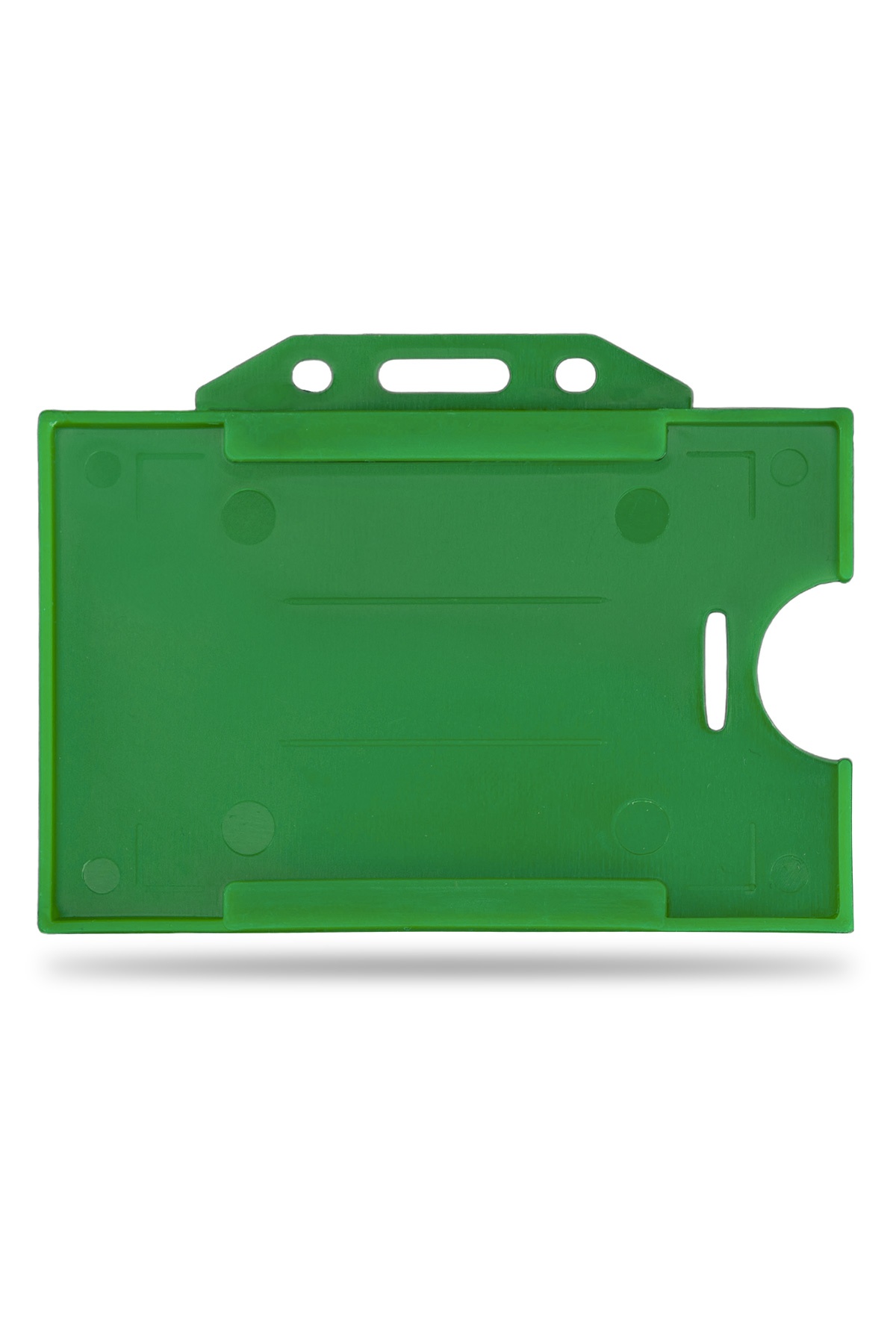 2 Adet Yeşil Yatay Kart Kabı Kart Kılıfı Yaka Kartı Kart Koruyucu - KRR0010