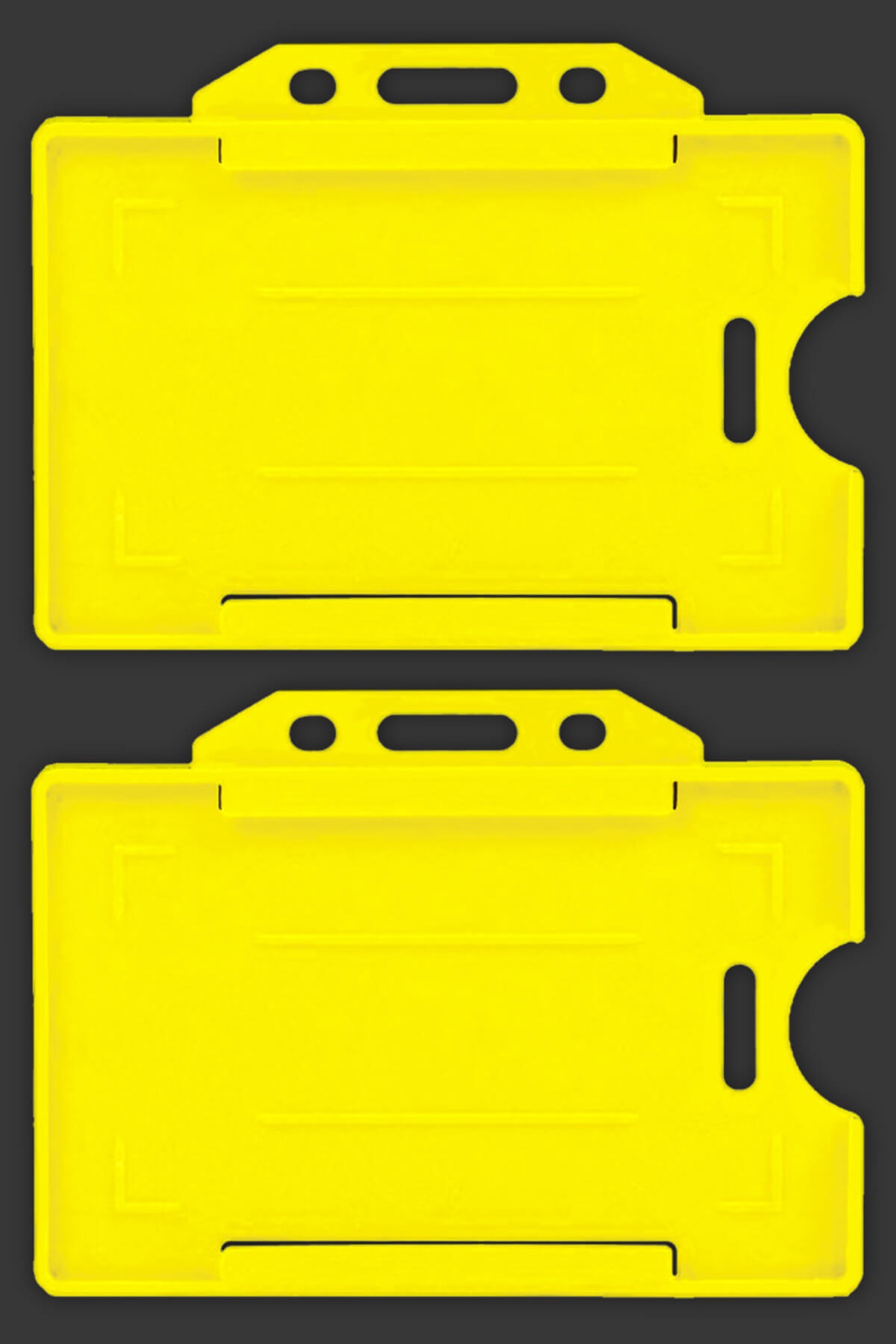 2 Adet Sarı Yatay Kart Kabı Kart Kılıfı Yaka Kartı Kart Koruyucu - KRR0012