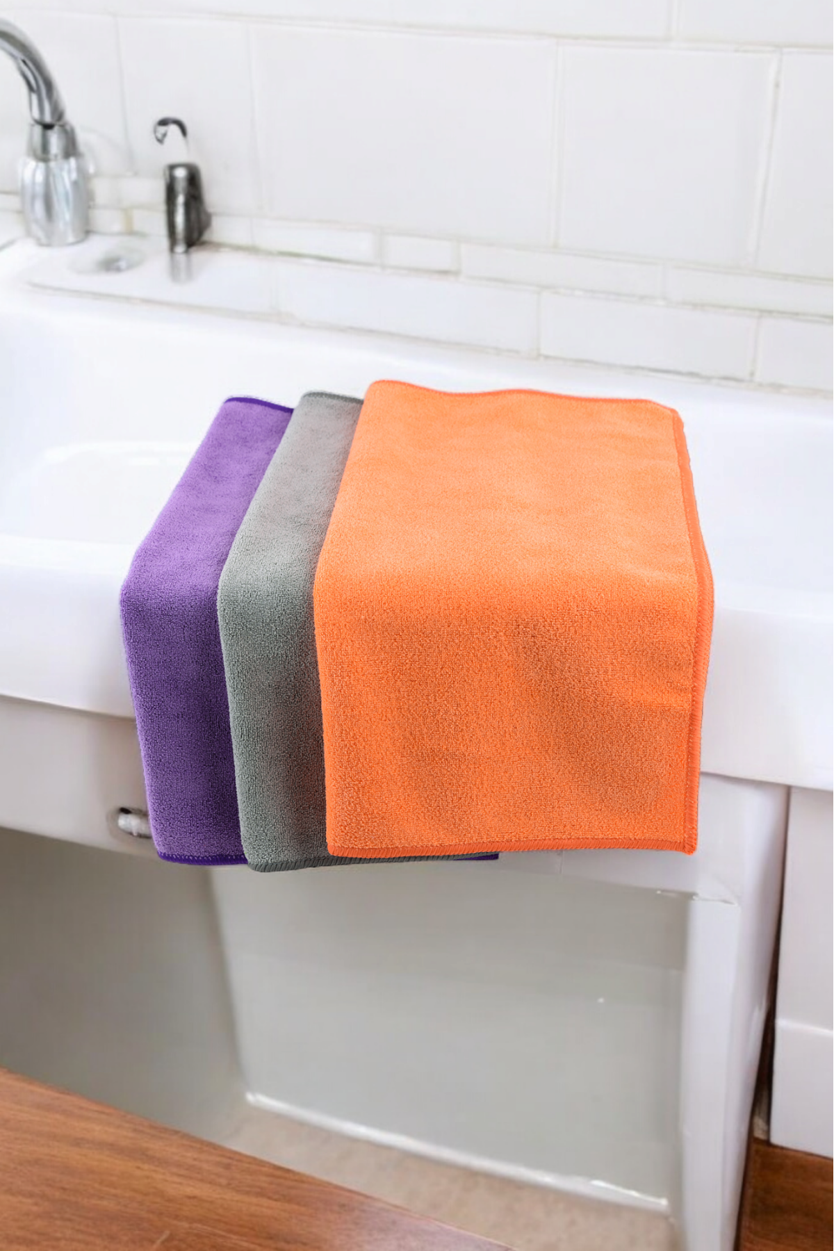 Mikrofiber 40x40cm 3lü Simli Halı Koltuk Mutfak Banyo Zor Kir Telli Temizlik Bezi - TTT0002