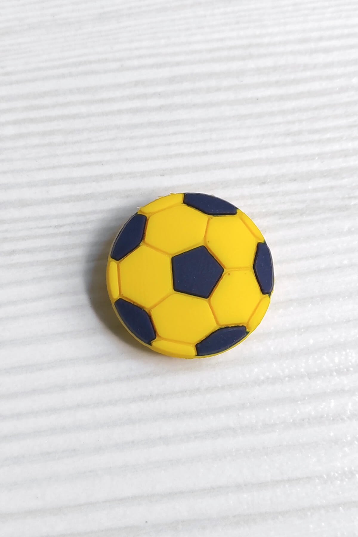 Sarı Lacivert Futbol Topu Terlik Süsü Charm Terlik Aksesuarı - CRS0763