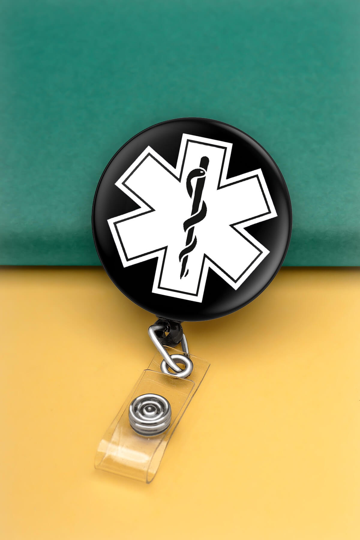 Sağlıkçı Paramedik Ambulans Buton Yoyo Yaka Kartığı Kart Tutucu Yoyo Kartlık - MBY0056