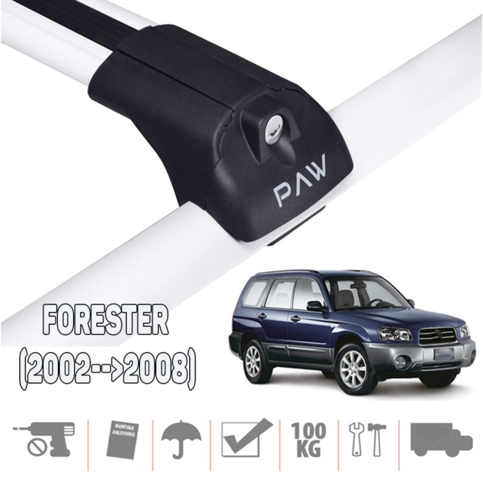 Subaru Forester Sg Ara Atkısı Tavan Taşıyıcı Siyah Set 2003-2007