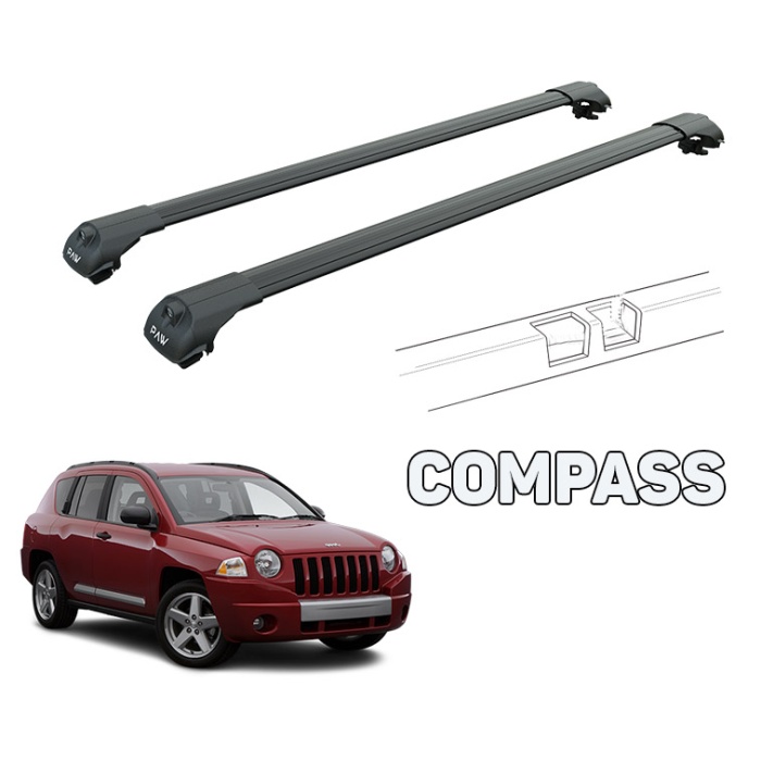 jeep Compass Ara Atkısı Pro 1 2007-2010 Siyah Set