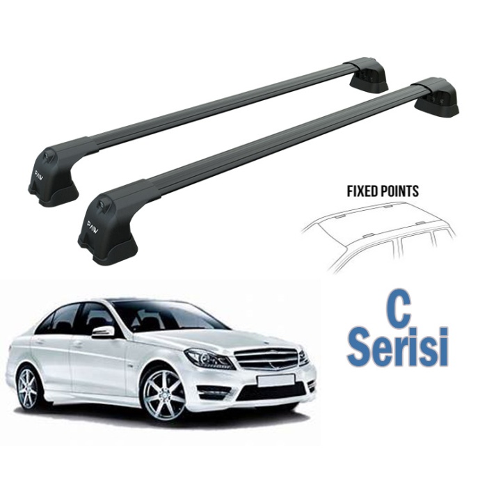 Mercedes C Serisi W204 Ara Atkısı Siyah Set 2007-2014 Pro 3