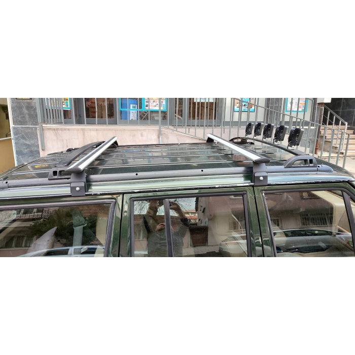 Jeep CHEROKEE XJ Aleminium Tavan Taşıyıcı Ara Atkısı Sistemleri, Rain Gutter Gri 1984-2002