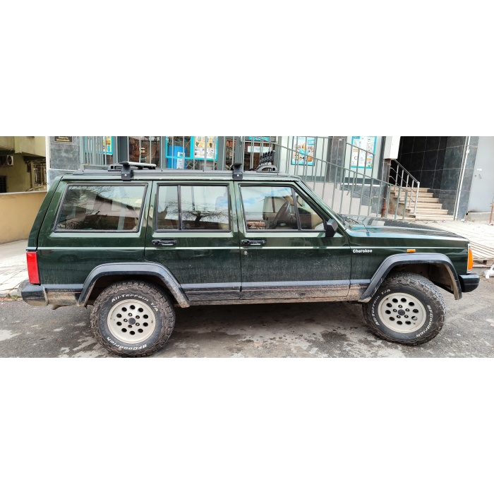 Jeep CHEROKEE XJ Aleminium Tavan Taşıyıcı Ara Atkısı Sistemleri, Rain Gutter Gri 1984-2002