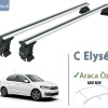 Citroen C-Elysee Portbagaj Taşıma Aparatı Ara Atkısı Gri Set 2012- Toros Pro 4