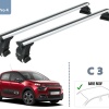 Citroen C3 Oluksuz Toros Pro 4 Ara Atkısı Gri Set 2016- Sonrası