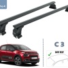 Citroen C3 Oluksuz Toros Pro 4 Ara Atkısı Siyah Set 2016- Sonrası