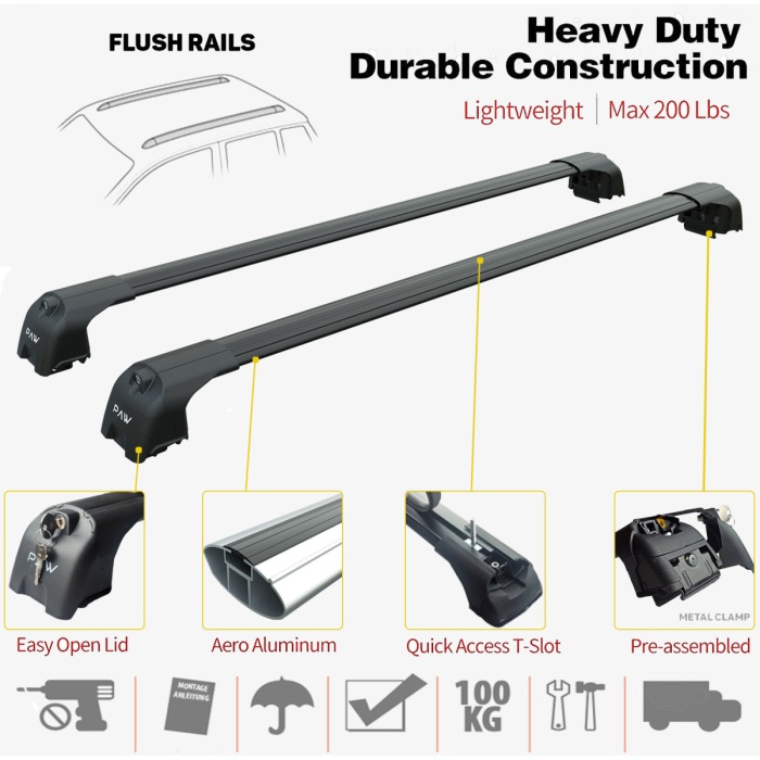 KIA Grand Carnıval (Yp) 2006-2014 Gri Set Ara Atkısı Pro 2 Çadır Taşıyıcı