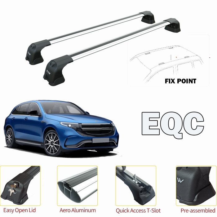 Mercedes Eqc Ara Atkısı Tavan Taşıyıcı Silver Set Pro 3