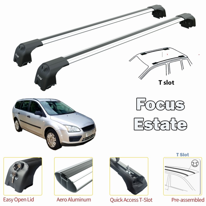 Ford Focus Estate T Slot 2004-2011 Gri Ara Atkısı Pro 2