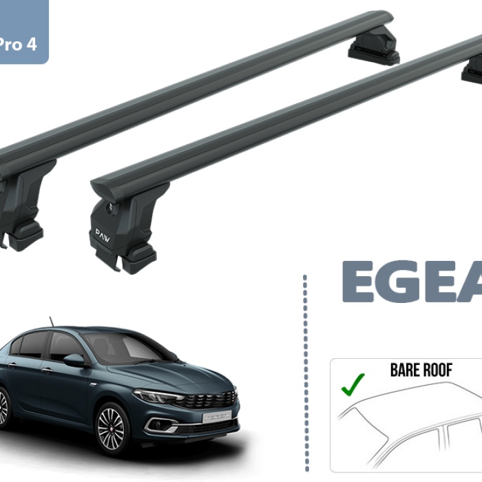 Fiat Egea Sedan Üst Portbagaj Taşıyıcı Ara Atkisi 2016- Siyah