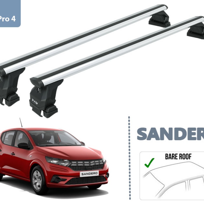 Dacia Sandero 3 Ara Atkısı Tavan Taşıyıcı Gri Set 2021- Sonrası