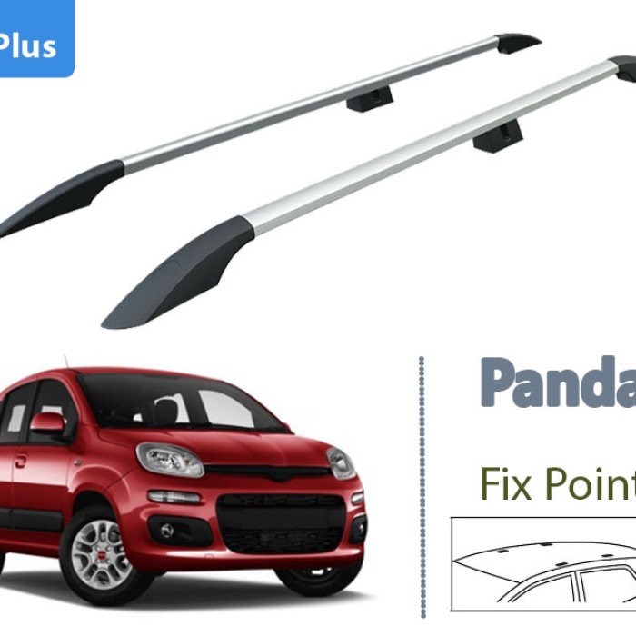 Fiat Panda 319 üst Tavan Çıtası Aluminyum Tavan Çıtası Taşıyıcı Bar Paw Plus 2013- Sonrasi Gri