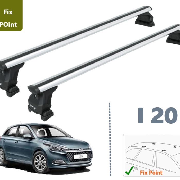 Hyundai İ20 2014-2020 Portbagaj Tavan Taşıyıcı Fix Pro Gri
