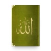 Cep Boy Kadife Kuran-ı Kerim (Yeşil, Nakışlı, Yaldızlı, Mühürlü)