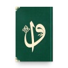 Cep Boy Kadife Kuran-ı Kerim (Zümrüt Yeşil, Elif-Vavlı, Yaldızlı, Mühürlü)