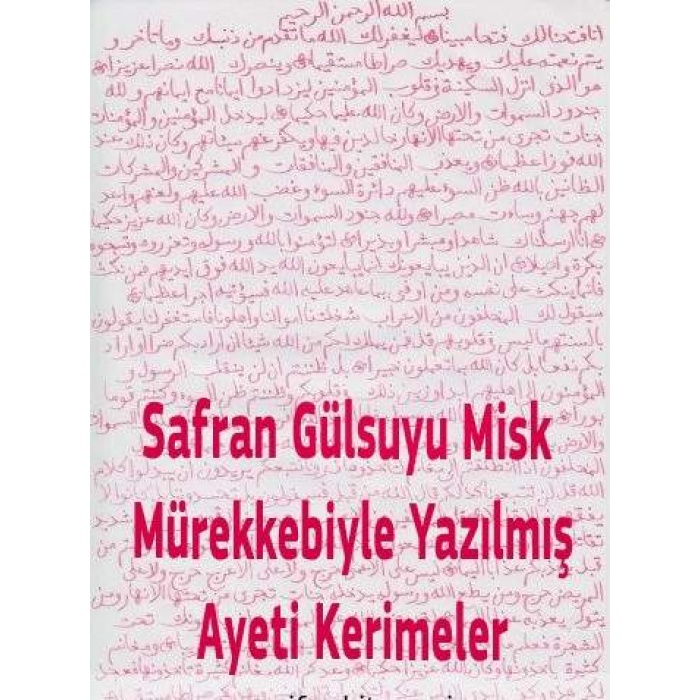 Safranla Yazılmış Korunmuş Sır Hizbi Şerifi