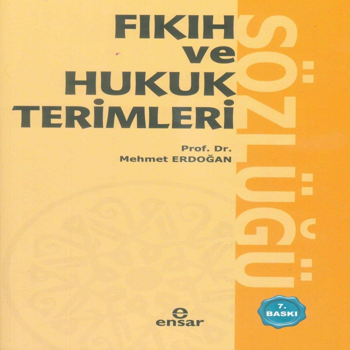 Fıkıh ve Hukuk Terimleri Sözlüğü