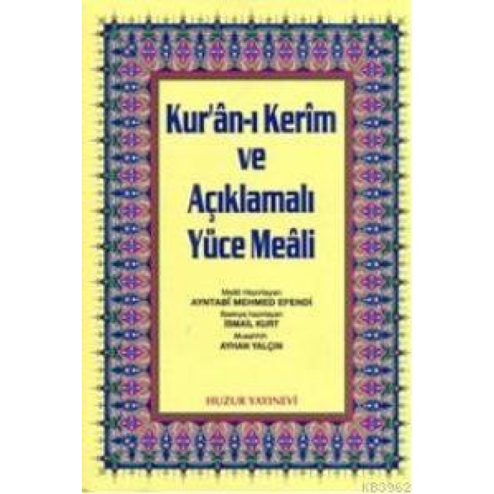 Kuran-ı Kerim ve Açıklmalı Yüce Meali - Rahle Boy; 3lü Meal 2 Renk