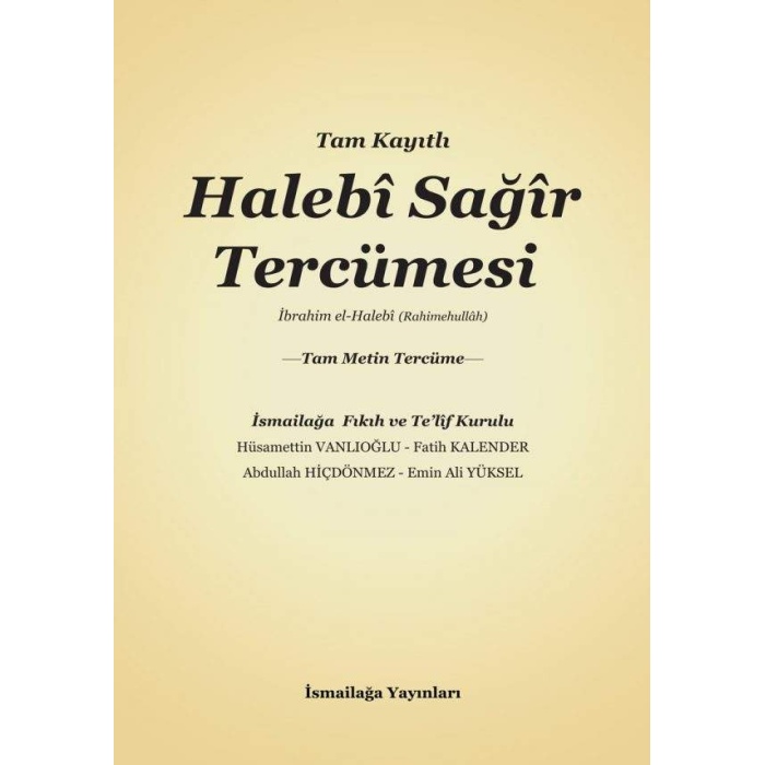 Halebî Sağîr Tercümesi