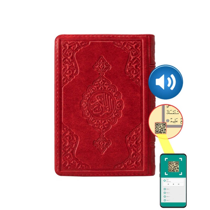 Çanta Boy Kuran-ı Kerim (Kırmızı Renk, Kılıflı, Mühürlü)