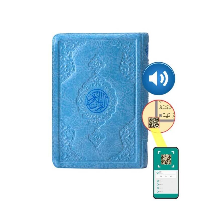 Çanta Boy Kuran-ı Kerim (Mavi, Kılıflı, Mühürlü)