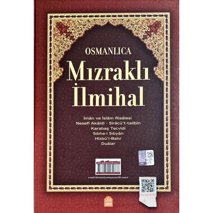 Mızraklı İlmihal Osmanlıca Yeni Dizgi ( Bilgisayar Hatlı )