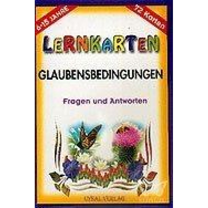 Bilgi Kartları İmanın Şartları (Almanca) (Kod: 170)  Glaubensbedingungen / Lernkarten / 72 Karten / 6-15 Jahre