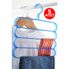 (5 Adet) Dolap İçi 4 Katlı Plastik Elbise Pantolon Eşarp Şal Askısı | 4 Katlı Pratik Askı
