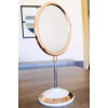 Elegance 360 Derece Dönebilen Çift Taraflı Büyüteçli Masa Makyaj Aynası | Spiralli Ayna Oval