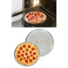 Delikli Paslanmaz Çelik Pizza Fırın Tepsisi 36 Cm