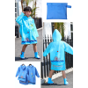 Hayvan Figürlü Kapüşonlu Çocuk Yağmurluk Çantalı Mavi XL